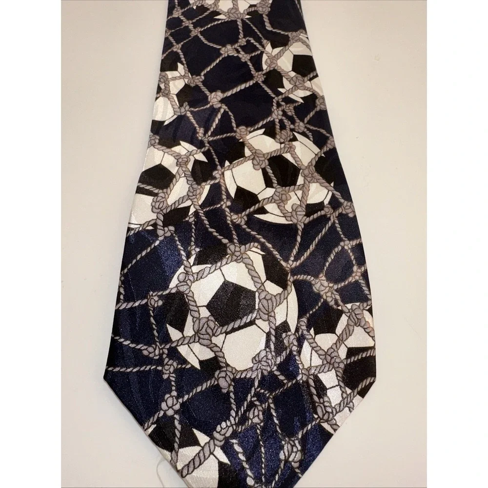 Goal! Men's Necktie Soccer World‎ Cup Game Football Ball Sports Blue Neck Tie